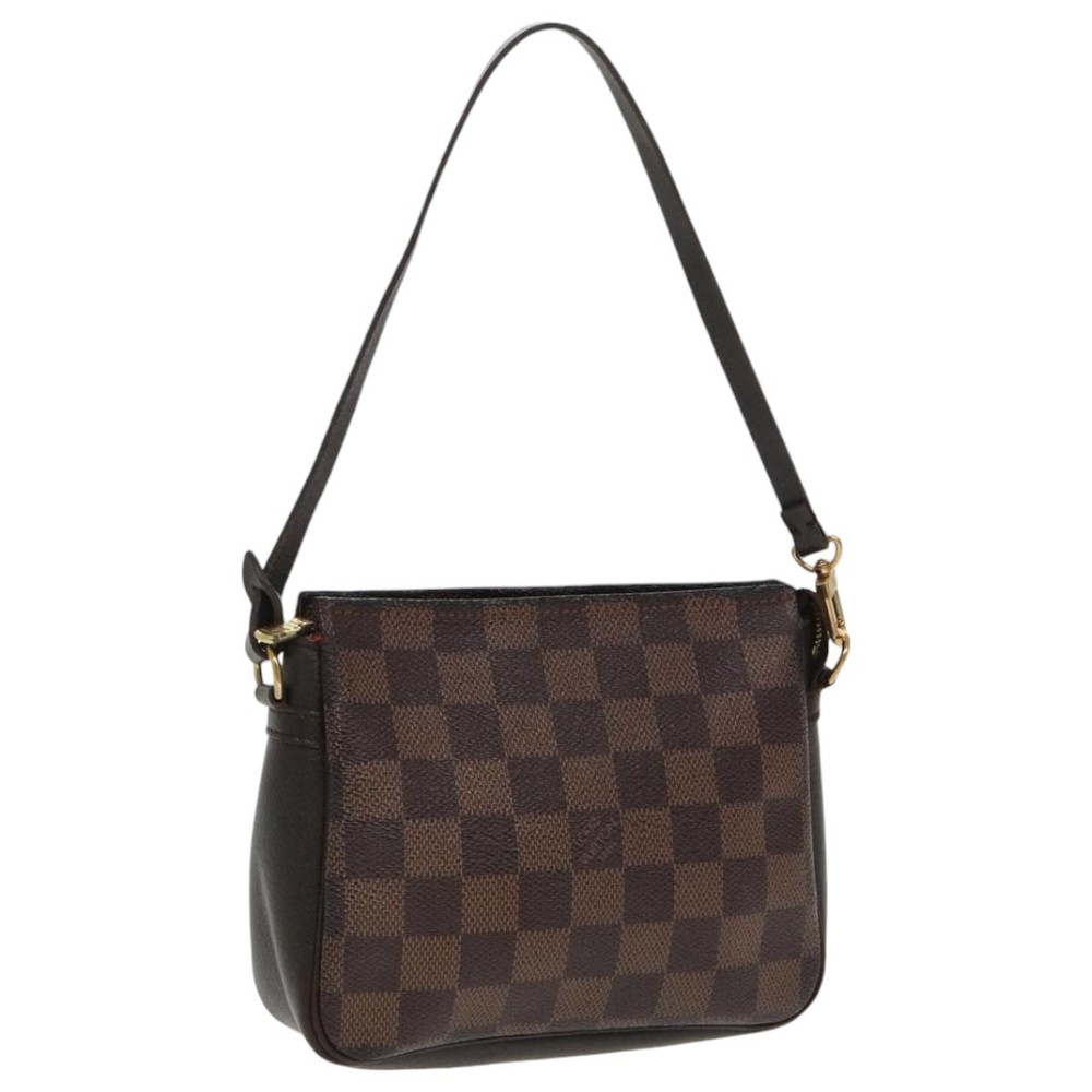 Louise Vuitton Damier Ebene Makeup Pouch  Trousse Vintage N51982 LV Auth 96932